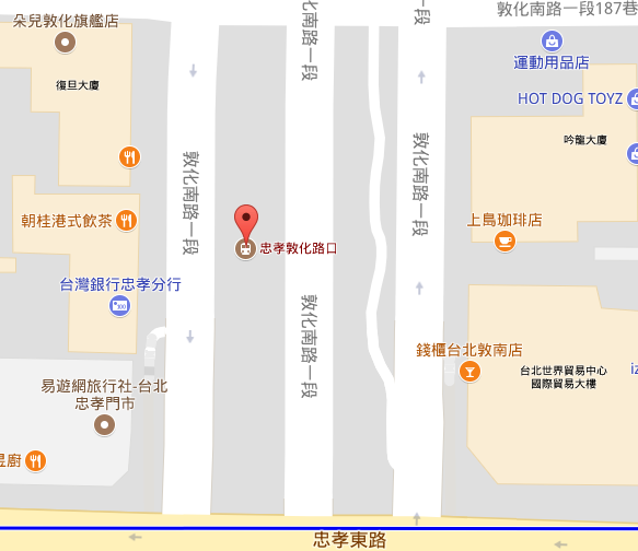 忠孝敦化站點示意圖1